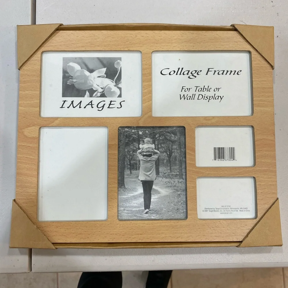 Wood Collage Photo Frame - Natural Wood Finish